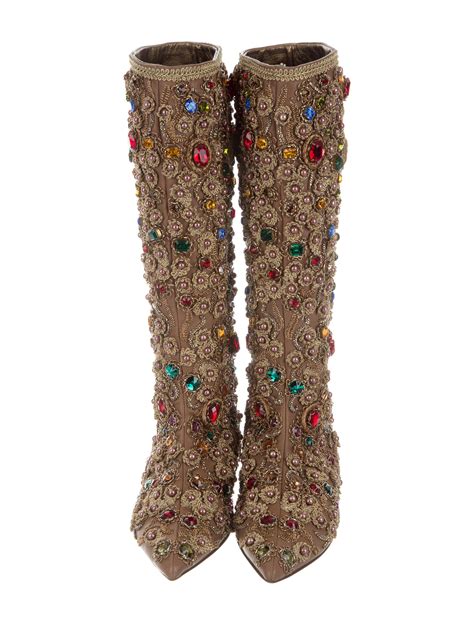 dolce and gabbana embellished boots